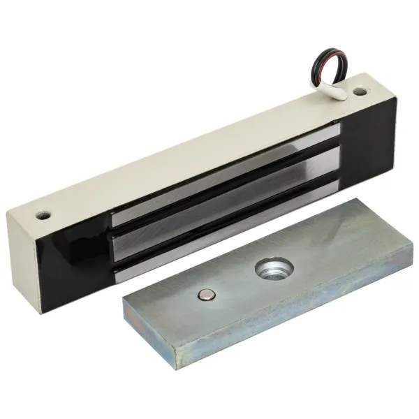 Электромагнитный замок AccordTec ML-180K с планкой, серый