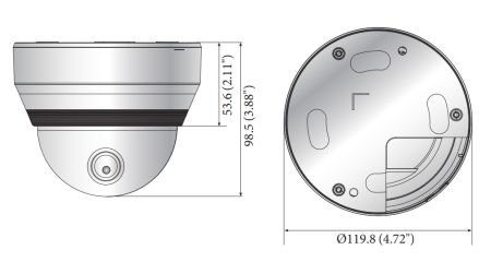 Аналоговая купольная 4Мп AHD видеокамера Wisenet HCD-7070RP