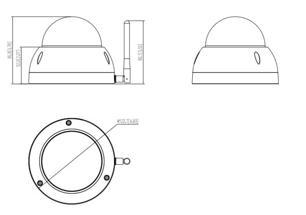Скоростная сетевая PTZ видеокамера 2Мп Dahua DH-SD22204DB-GNY-W c оптическим 4x увеличением и Wi-Fi