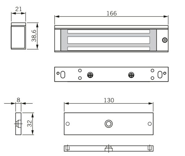 Электромагнитный замок dormakaba EM Comfort EMC 400 AH
