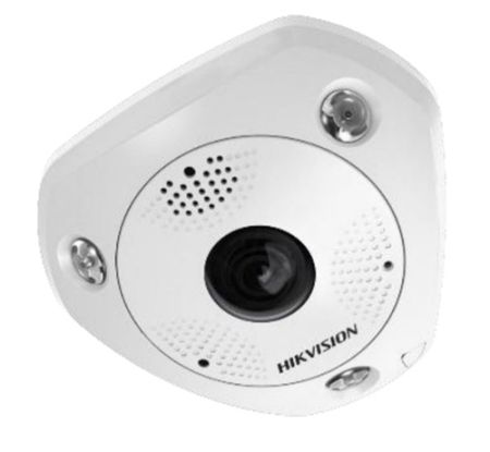 Панорамная уличная IP-видеокамера Fisheye 12Мп HikVision DS-2CD63C5G0E-IVS(B) с LED-подсветкой до 15 м
