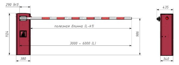 Тумба шлагбаума Фантом F6MA с обогревателем, для скоростного шлагбаума Миг-6 Арктик