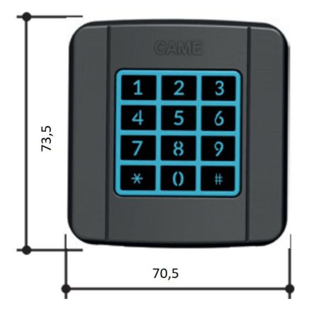 Клавиатура кодонаборная Came SELT2NDG, встраиваемая, с синей подсветкой (806SL-0160)