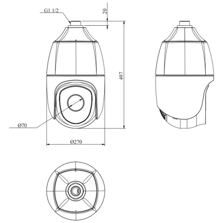 PTZ-видеокамера 8Мп RVi-2NCZ84640 (5.7-228) скоростная поворотная PTZ-видеокамера 8Мп RVi-2NCZ84640 (5.7-228) скоростная поворотная