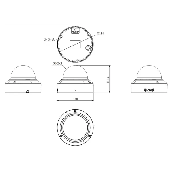 IP-видеокамера 8Мп RVi-2NCD8439 (2.8-12) white моторизованная с микрофоном
