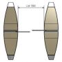 Боковой модуль раздвижного сенсорного турникета Gotschlich Selection Linear DL (550мм, высота 1700мм) (6SLI1EC-M17)