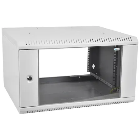 Шкаф телекоммуникационный ШРН-Э-12.350 настенный сварной 9U (600×350) съёмные стенки, дверь стекло