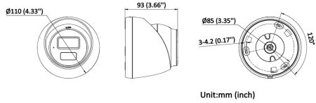 Уличная 8Мп IP-видеокамера HiWatch DS-I853M (4 мм) с гибридной подсветкой и микрофоном