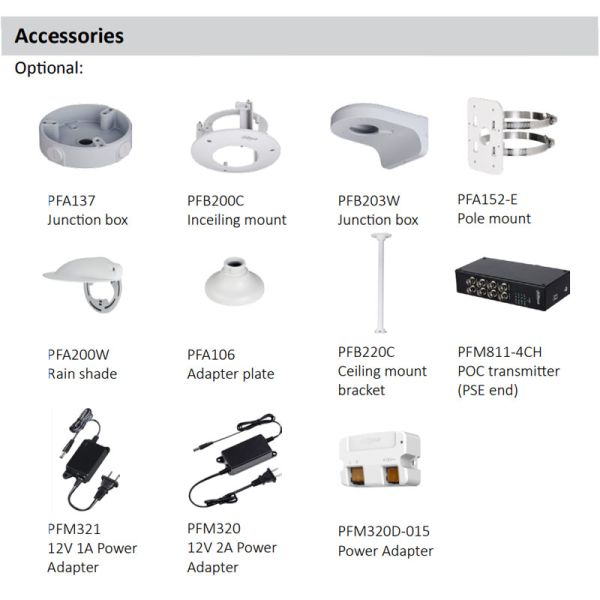 HD-CVI видеокамера 2Мп Dahua DH-HAC-HDBW2231RP-Z-POC, антивандальная