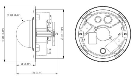 Встраиваемая сетевая IP-видеокамера 2Мп Wisenet XND-6081FZ (2.8-12мм) с дистанционным управлением PTRZ