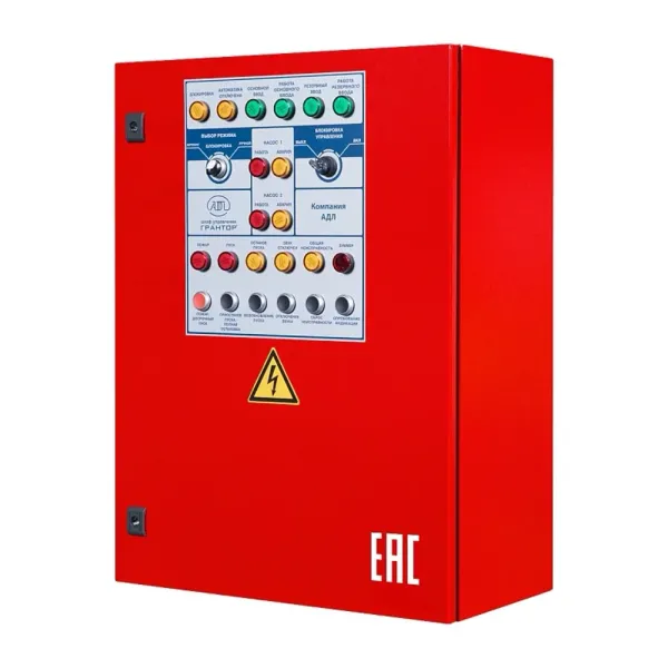 Шкаф управления Грантор АЭП40-003-54КП-32П для пожаротушения, 3х380, 3 насоса, плавный пуск