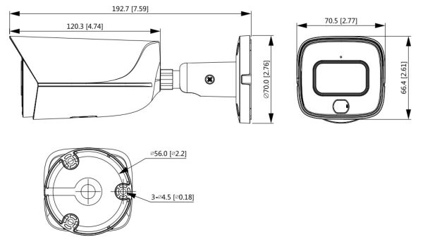 IP-видеокамера уличная 4Мп Dahua DH-IPC-HFW3449EP-AS-LED-0280B IP-видеокамера уличная 4Мп Dahua DH-IPC-HFW3449EP-AS-LED-0280B
