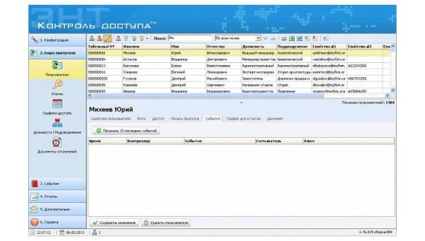 Энт контроль доступа - клиентская часть программного обеспечения для СКУД ЭРА Энт контроль доступа - клиентская часть программного обеспечения для СКУД ЭРА