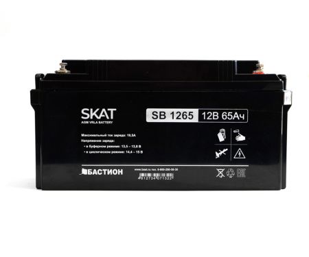 Аккумулятор свинцово-кислотный герметичный SKAT SB 1265 Аккумулятор свинцово-кислотный герметичный SKAT SB 1265
