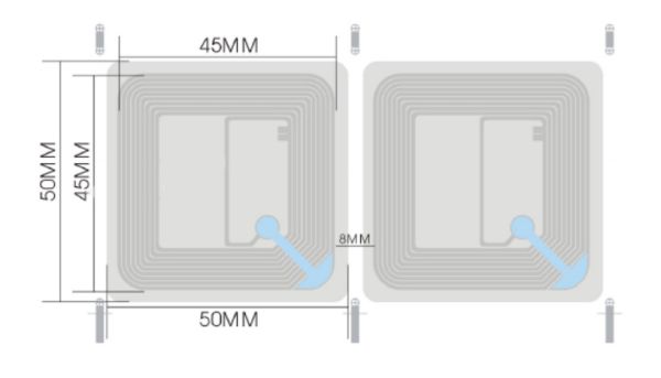 Пассивная метка-наклейка NXP iCode SLIX (50x50 мм)