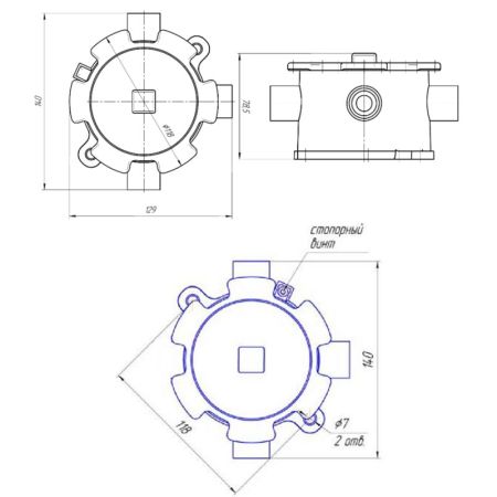 Блок разветвительно-изолирующий Болид БРИЗ-Exd-Н-T взрывозащищенный