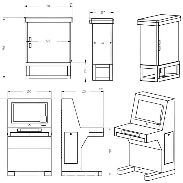 Стационарная система досмотра днища автомобиля Dahua DHI-XIS-C200