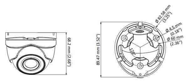 Уличная купольная HD-TVI видеокамера 2Мп HikVision DS-2CE76D3T-ITMF (3.6 мм) с EXIR-подсветкой до 30 м