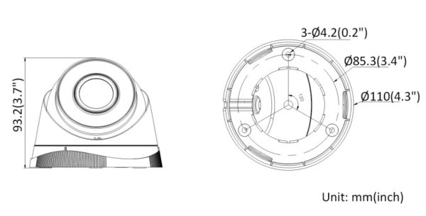 Уличная IP-камера 2Мп HiWatch IPC-T020(B) (2.8 мм) с фиксированным объективом