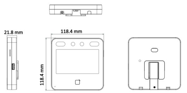 Терминал доступа HikVision DS-K1T343MX с распознаванием лиц и карт Mifare