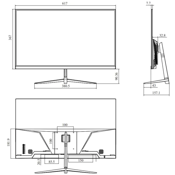 Монитор 27" RVi-1M27F-1P Монитор 27" RVi-1M27F-1P