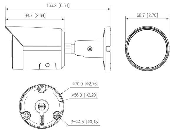 IP-видеокамера уличная 4Мп Dahua DH-IPC-HFW2449SP-S-LED-0280B