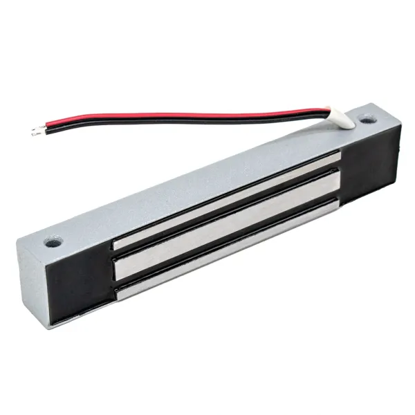 Электромагнитный замок AccordTec ML-100K с уголком, серебряный металлик