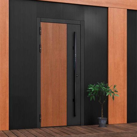 Электронный биометрический замок Sanyo D500 Tuya с видеонаблюдением, ручка-штанга