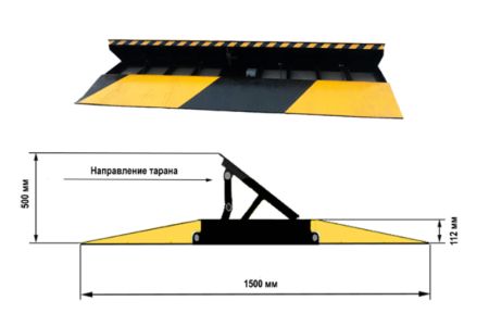 Препятствие противотаранное электромеханическое ППН-СБ, накладное