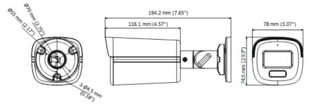 Уличная HD-TVI видеокамера 2Мп HikVision ColorVu DS-2CE12DF3T-FS (2.8 мм) с микрофоном (AoC)