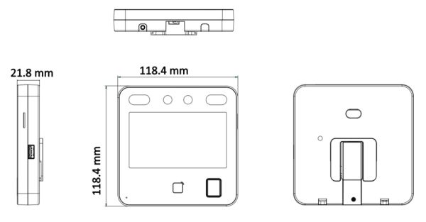 Терминал доступа HikVision DS-K1T343EFX с распознаванием лиц, отпечатков и карт EM