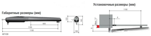 Линейный самоблокирующийся привод Came AXO AX402306