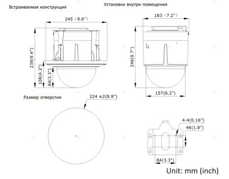 Скоростная уличная поворотная IP-видеокамера 2Мп HikVision DS-2DE5232W-AE3(T5)