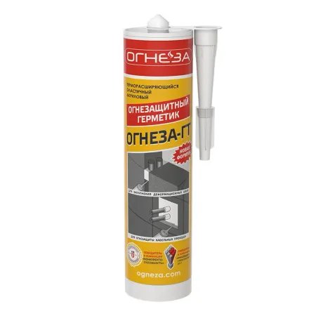 Герметик акриловый Огнеза ГТ огнезащитный терморасширяющийся серый 310 мл
