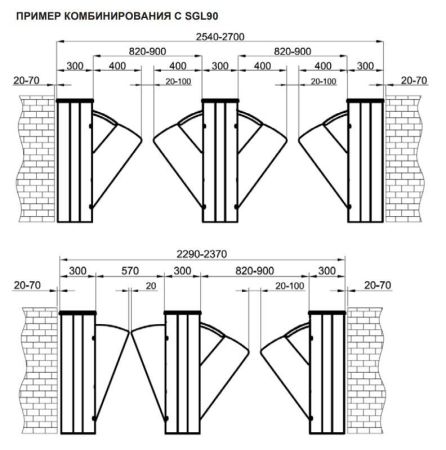 Центральный модуль раздвижного турникета Came Sliding Gate GL90, 550+900 мм (SGL90CC) Центральный модуль раздвижного турникета Came Sliding Gate GL90, 550+900 мм (SGL90CC)