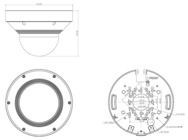 Мультисенсорная панорамная IP-видеокамера 4х 2Мп Wisenet PNM-9022V (2.8 мм)