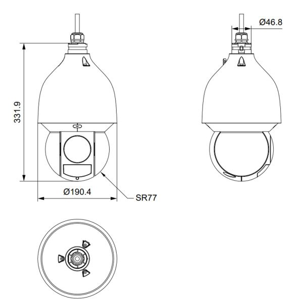 Скоростная сетевая PTZ видеокамера 2Мп Dahua DH-SD5A225GB-HNR с оптическим 25x увеличением и ИИ