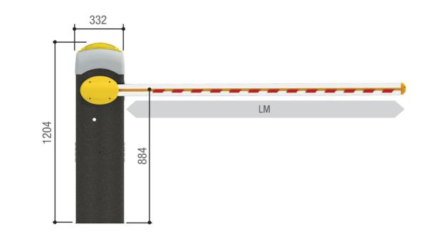 Тумба шлагбаума Came G3000SX, левосторонняя