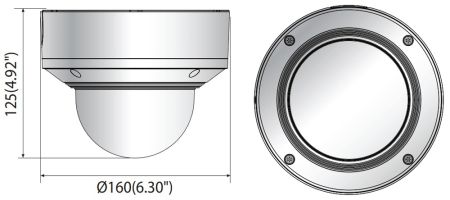 Купольная антивандальная IP-видеокамера 2Мп Wisenet XND-6081REV (2.8-12 мм) c PoE инжектором