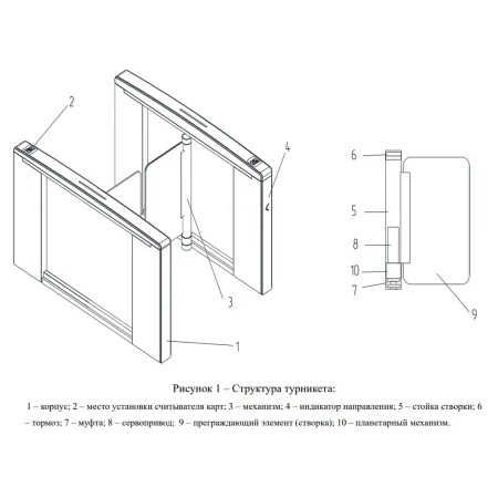Турникет распашной Avix Bravo (AV.SG.6690)