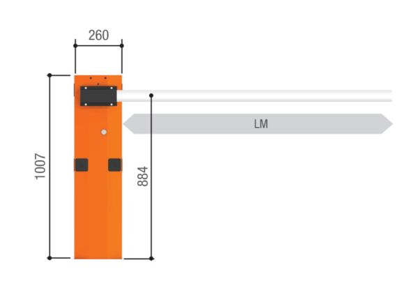 Комплект шлагбаума Came GARD G3750SX Classico, левосторонний (G3750SX KIT)