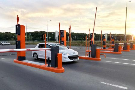 Въездная стойка двухуровневая АП-ПРО 01- 2У Комфорт с мягкими билетами (термолента)