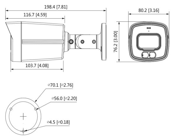 Уличная HD-CVI видеокамера Full-color Starlight 2Мп Dahua DH-HAC-HFW1239TLMP-A-LED-0280B-S2