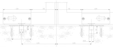 Механический замок dormakaba створок FLEX в пол, E6/C0 Механический замок dormakaba створок FLEX в пол, E6/C0