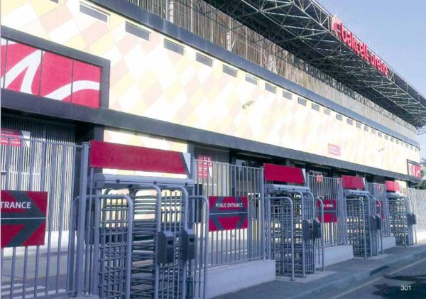 Турникет полноростовой двухпроходной Came Guardian BTX 400 (001PSGD4B), уличный из окрашенной стали