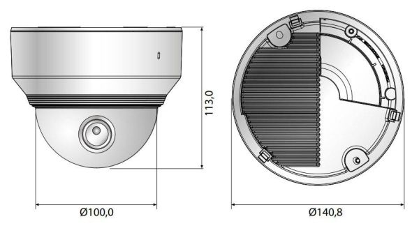 Купольная сетевая IP-видеокамера 5Мп Wisenet XND-8080R (3.9-9.4мм)