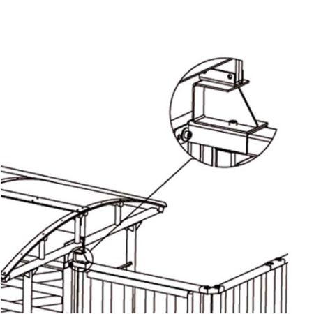 Кронштейн PERCo RF01 0-09 для стыковки турникета RTD-15 с крышей, калиткой или секцией ограждения