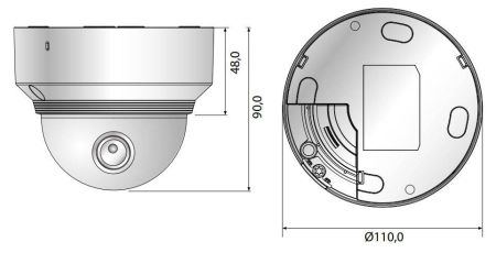 Купольная сетевая IP-видеокамера 5Мп Wisenet XND-8030R (4.6мм)