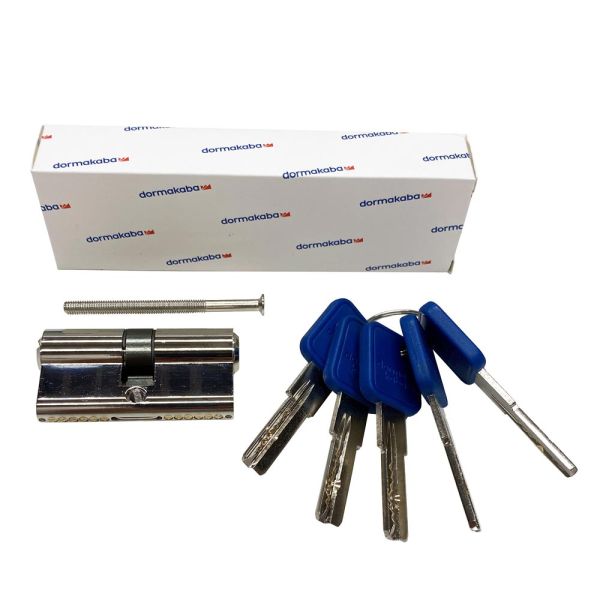 Евроцилиндр dormakaba CBR-1 PRO 70 (30x40), ключ-ключ, латунь, 5 ключей