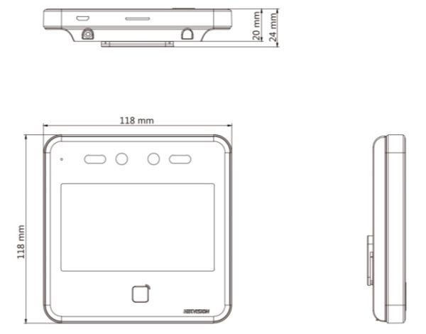 Биометрический терминал доступа HikVision DS-K1T642M по распознаванию лиц